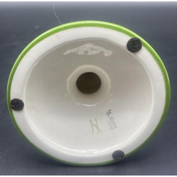 VTG Laurie Gates Los Angeles Pottery CHRISTMAS Candle Holders 7” Set of 2 - Picture 9 of 9